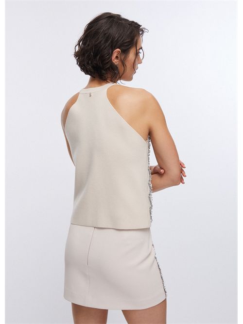 Top con ricami gioiello LIU JO | PA6048MS99E/X0753